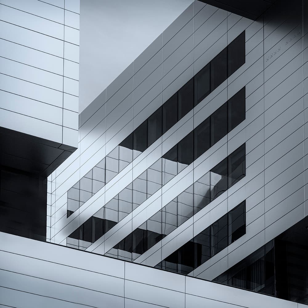 Modern Geometric Facade by George Digalakis — canvas wall art