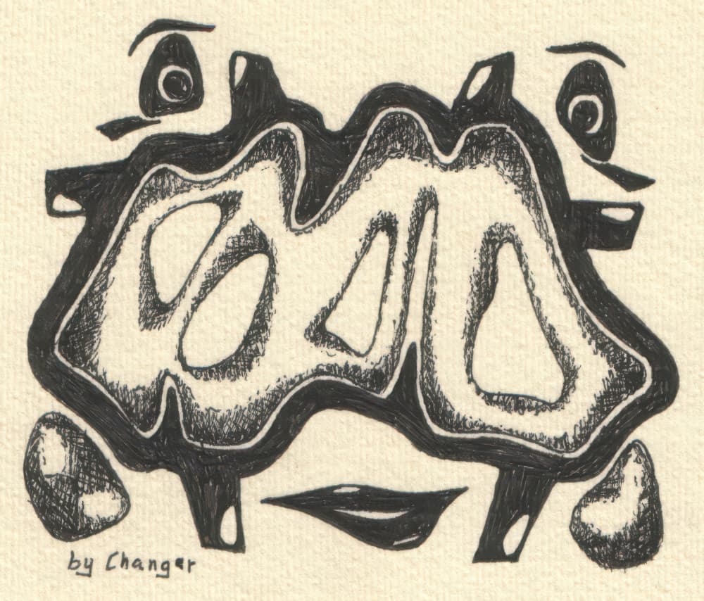 Abstract Creature Faces by Kulik — canvas wall art