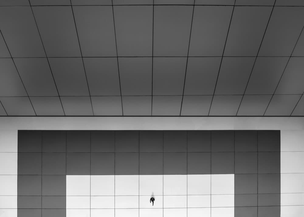Geometric Solitude Overhead by alizolghadri93 — canvas wall art