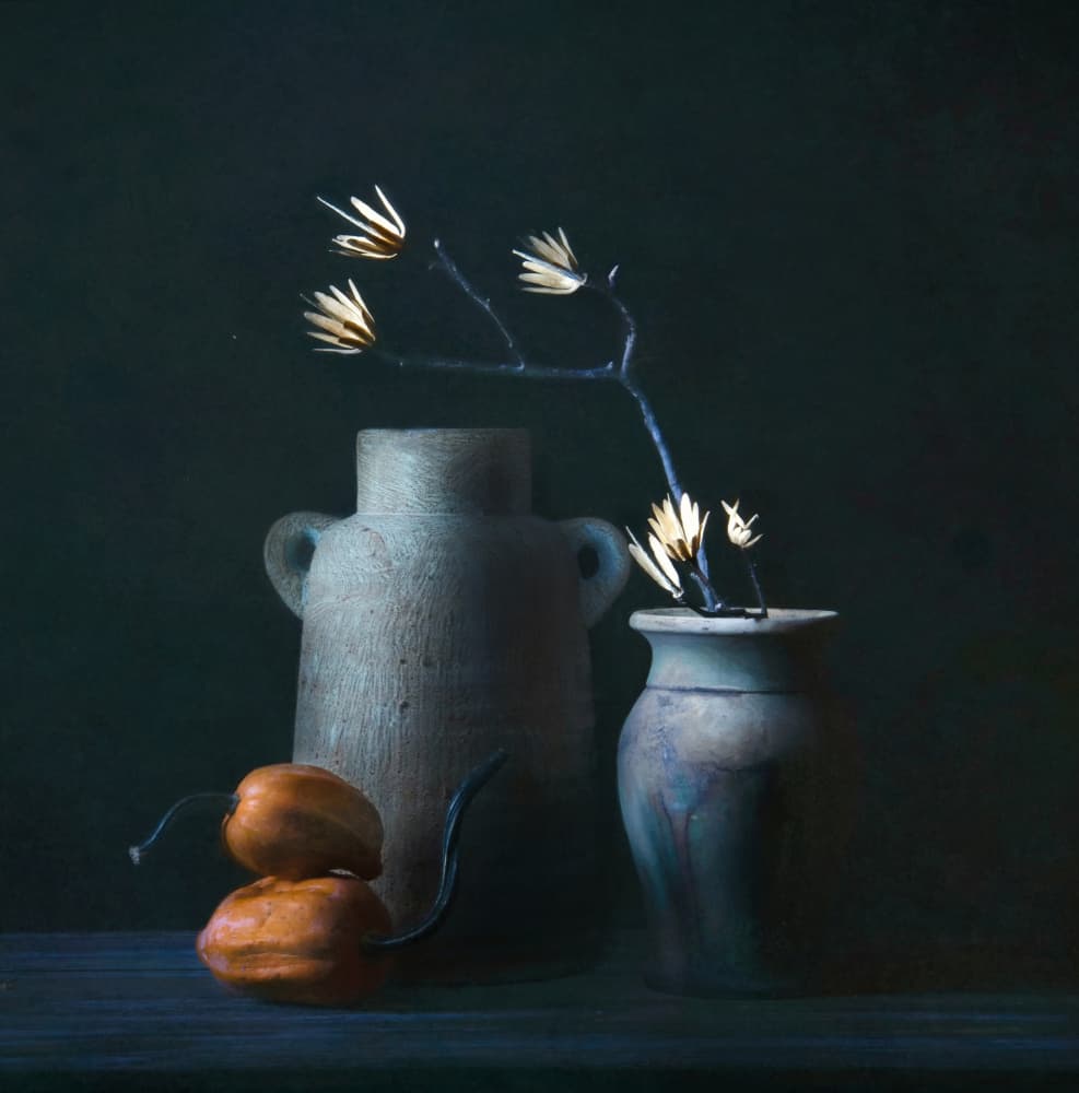 Moody Autumn Still Life by Catherine Wang — canvas wall art