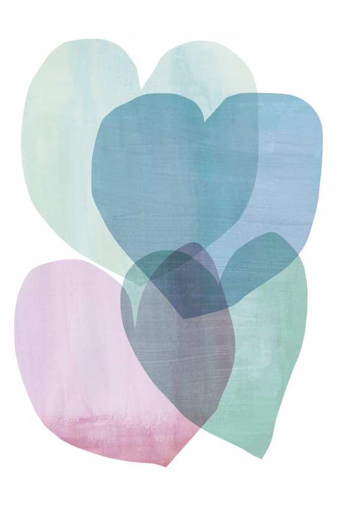 Overlapping Love Tonal Hearts 2 by casa cartissi — canvas wall art
