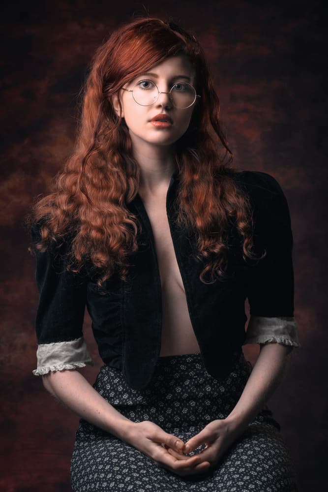 Thoughtful Redhead With Glasses by Jan Slotboom — canvas wall art