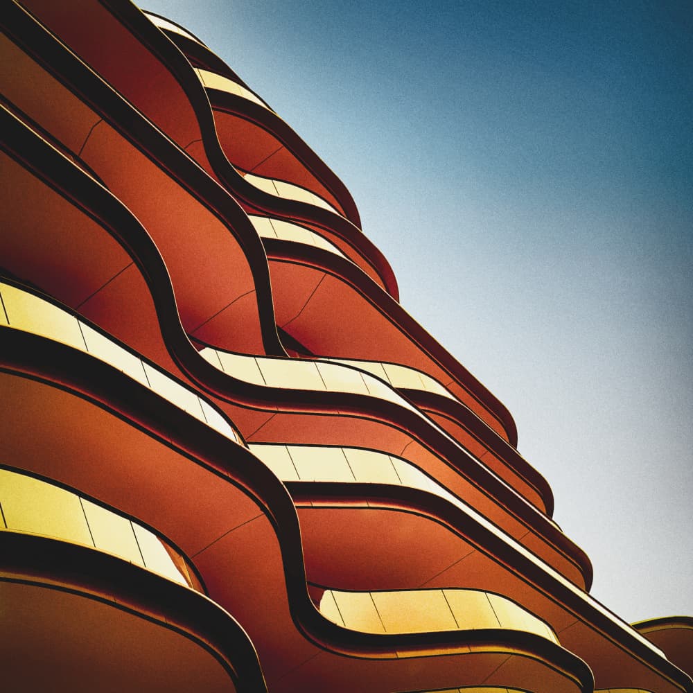 Curved Modern Architecture by Bruno Flour — canvas wall art