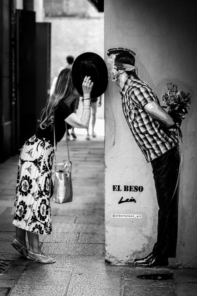 The Kissing Mural by Fernando Silveira — canvas wall art