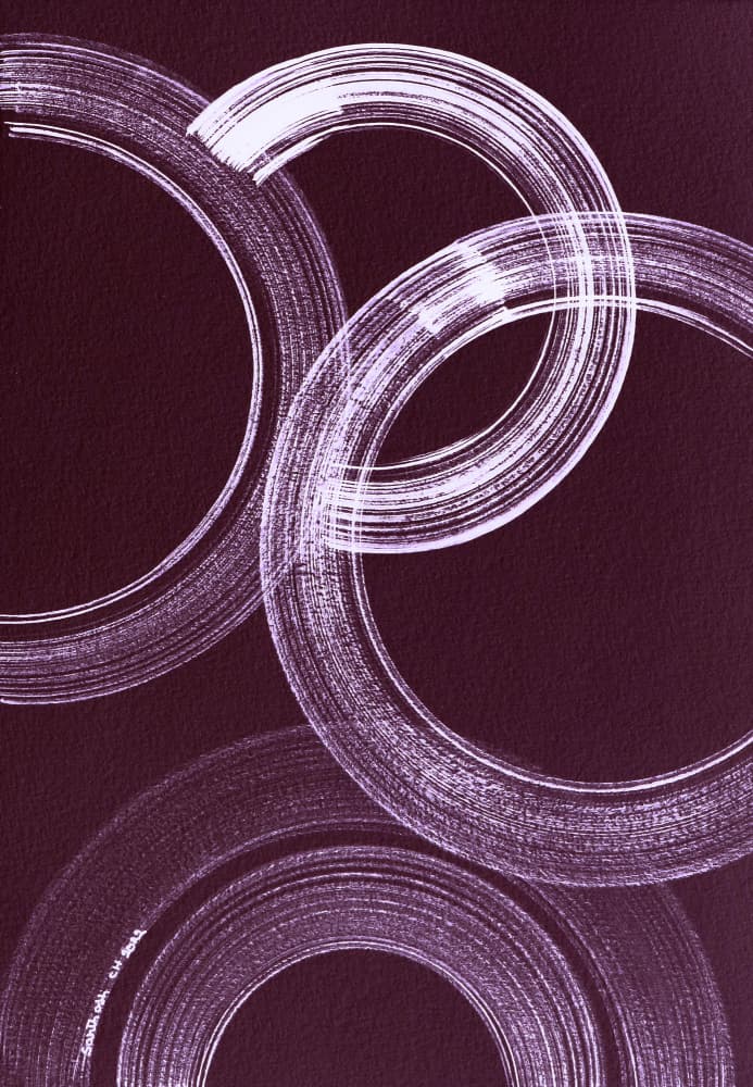 Flowing Purple Circles by Santhosh ch — canvas wall art