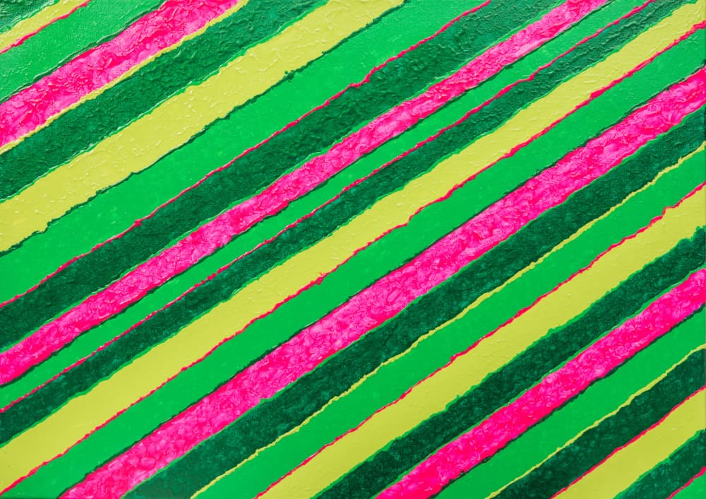 Vibrant Diagonal Stripes by Lorenzo A Roe — canvas wall art