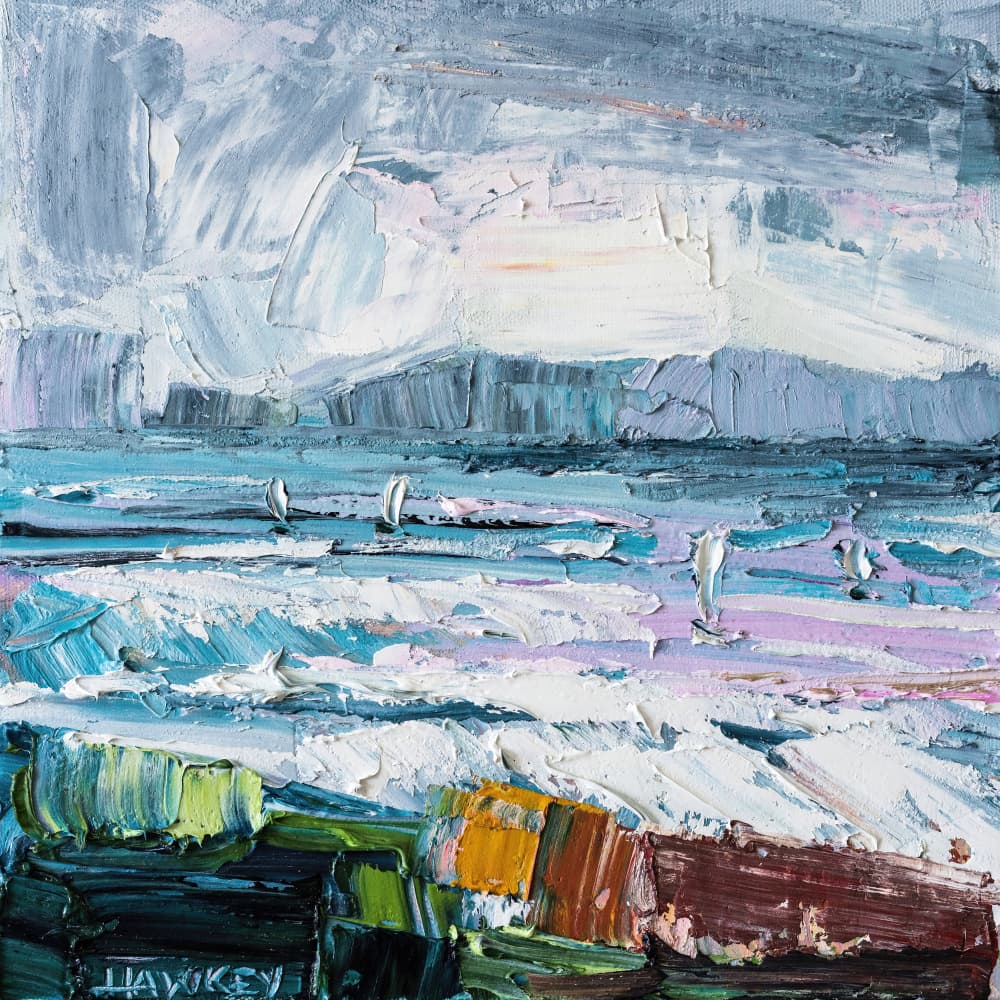 Vibrant Seaside Sails by Angela Hawkey — canvas wall art
