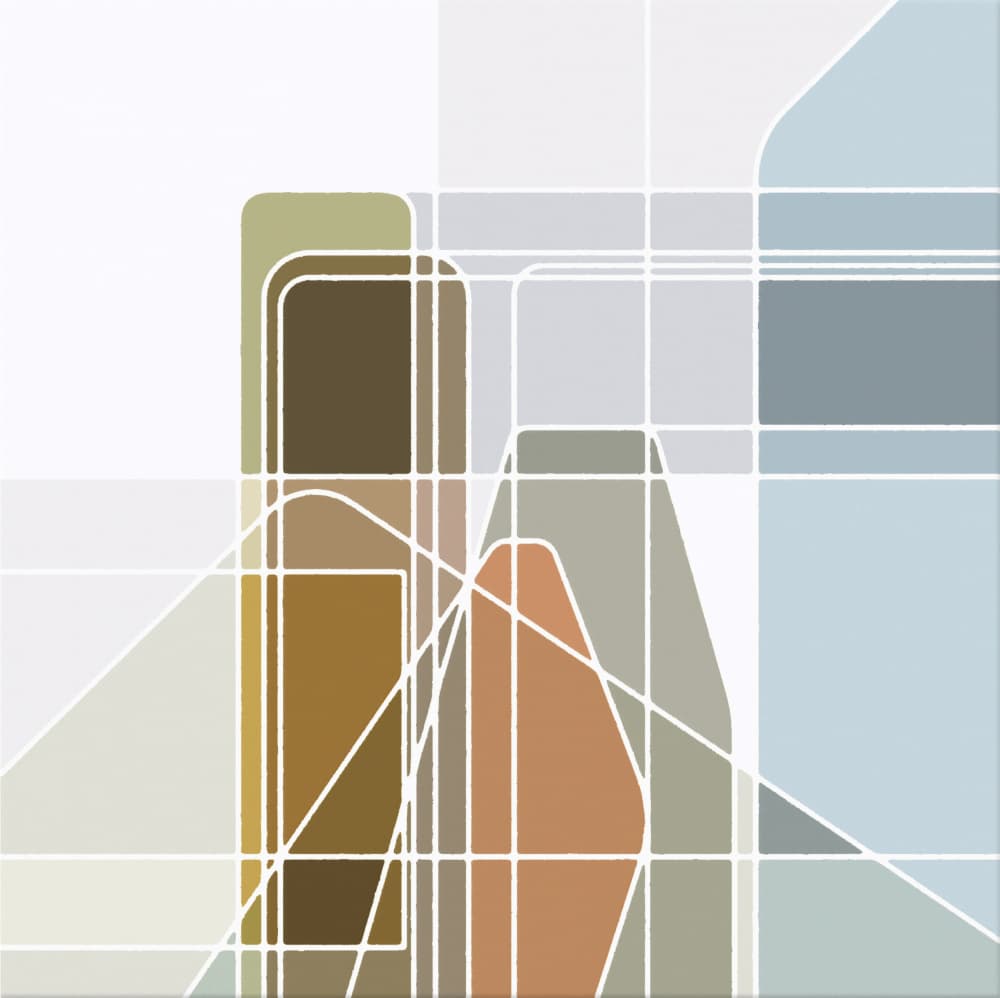 Abstract Cityscape Shapes by Rafa Mateo — canvas wall art