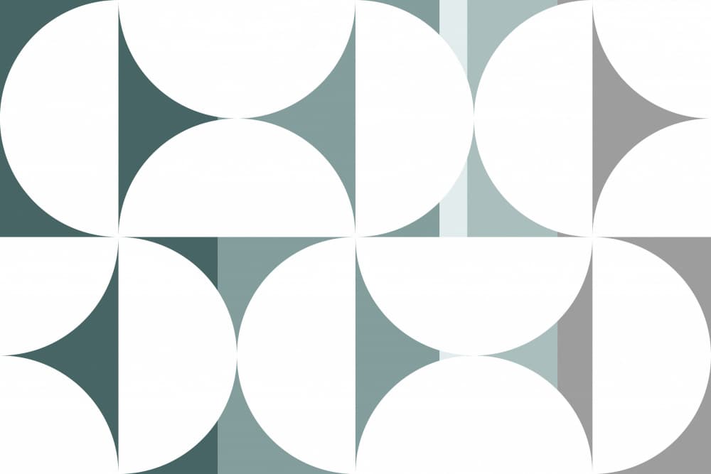 Teal Gray Geometric Pattern by Sue Skellern — canvas wall art