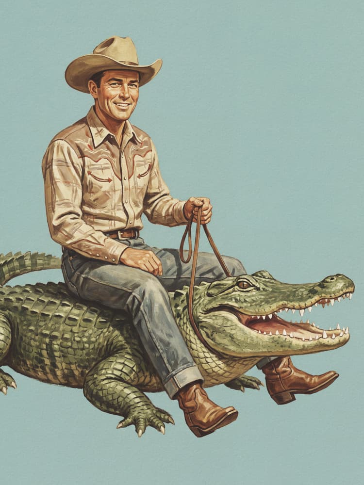 Cowboy Alligator Ride