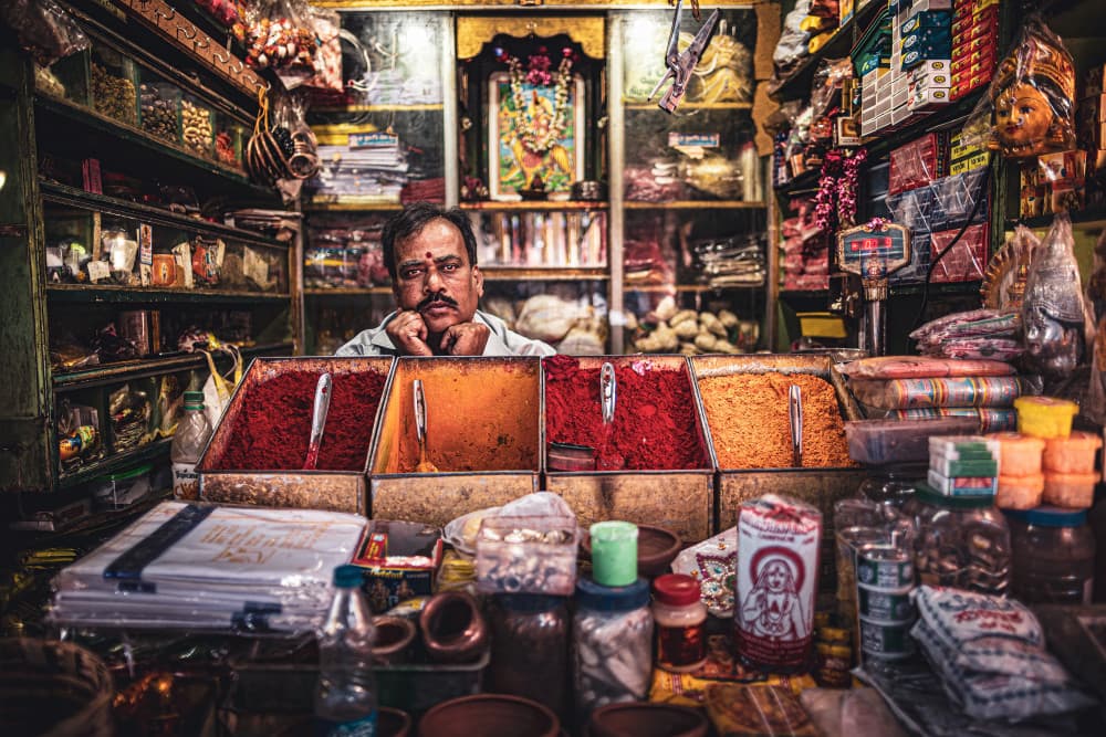 Traditional Spice Seller by Marco Tagliarino — canvas wall art