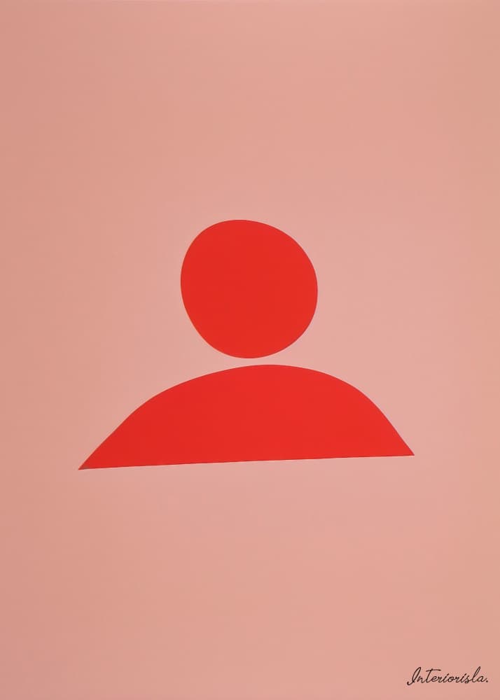 Minimalist Red Person by Merel Takken — canvas wall art