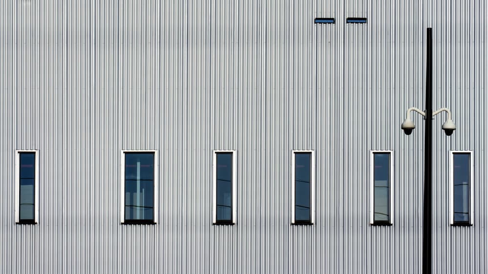 Modern Windows And Lamppost by Lus Joosten — canvas wall art