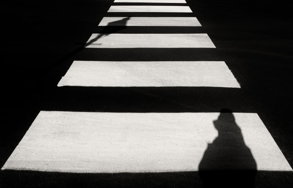 Zebra Crossing Shadows by MIN LI — canvas wall art
