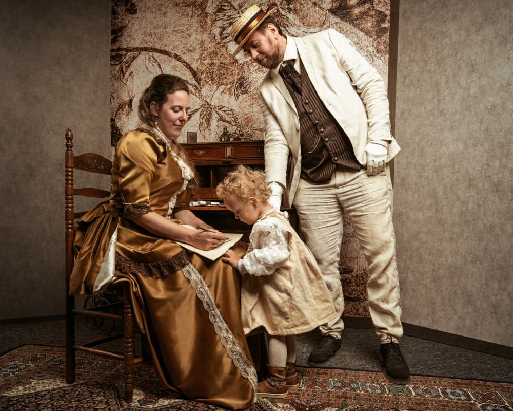 Elegant Period Family by Ineke Mighorst — canvas wall art