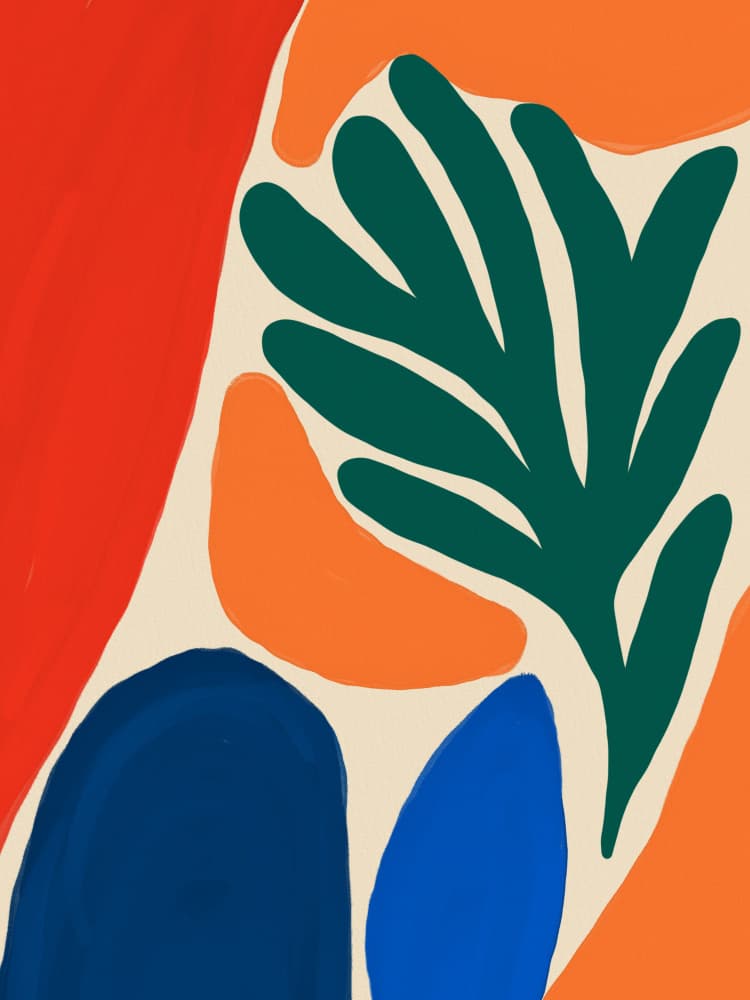 Modern Leaf Abstract by Little Dean — canvas wall art
