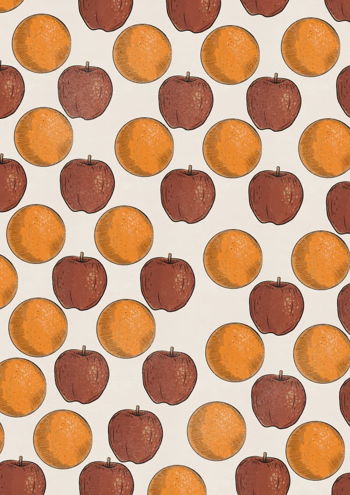 Illustrated Fruit Pattern by Nicholas — canvas wall art