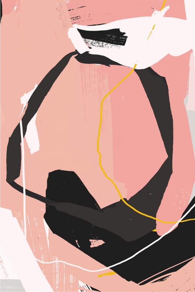 Modern Blush Abstract Forms by Jilli Darling — canvas wall art