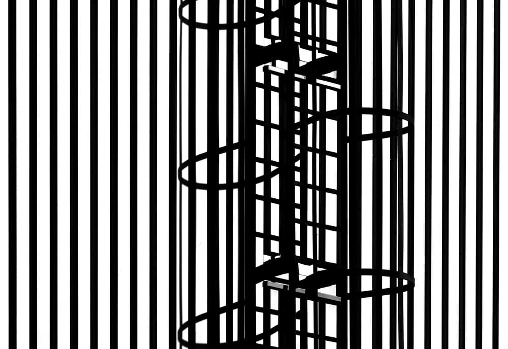 Optical Ladder Cage by Hans-Wolfgang Hawerkamp — canvas wall art