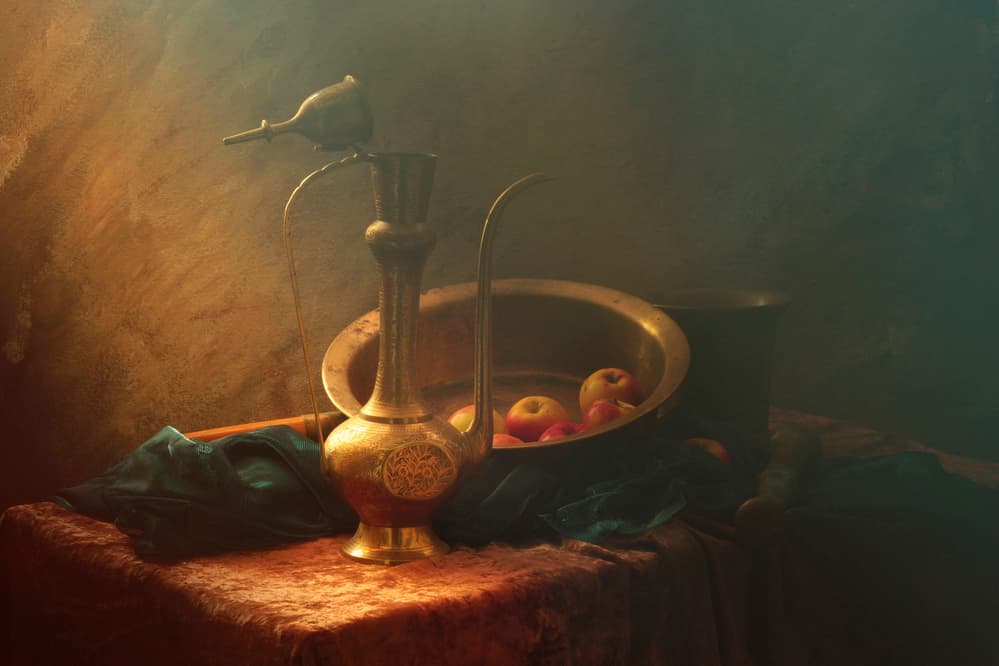 Classic Brass Still Life by UstinaGreen — canvas wall art