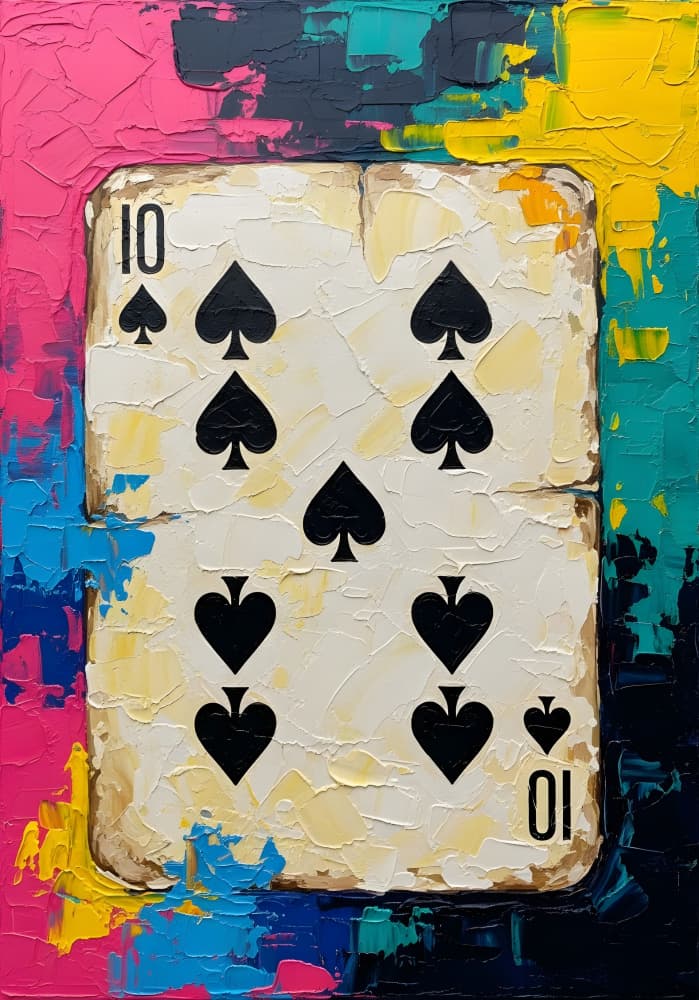 Bold Spades Playing Card by HUGO — canvas wall art