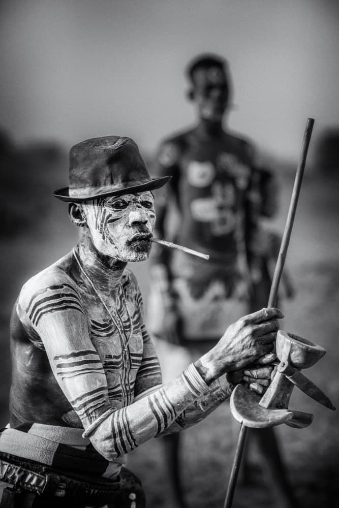 Painted Tribal Man by Trevor Cole — canvas wall art