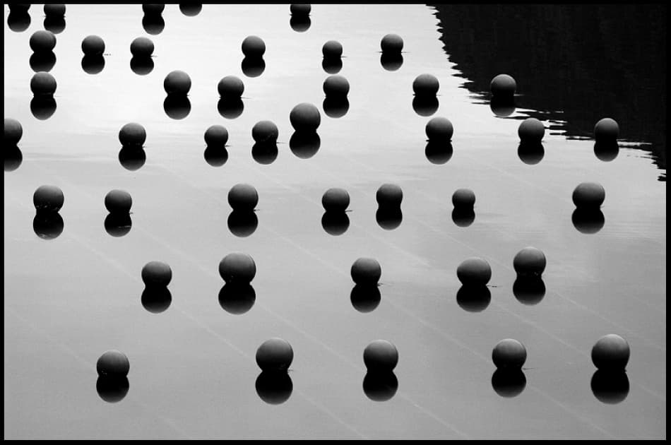 Floating Spheres Reflections by Bror Johansson — canvas wall art