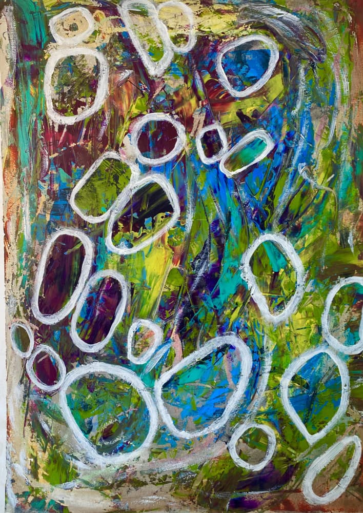Vibrant Organic Shapes by Preston Harmon — canvas wall art