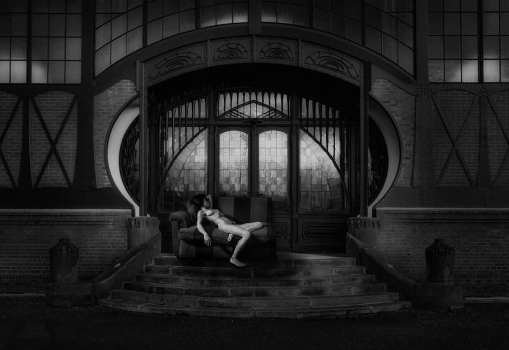 Nude Woman Grand Entrance by Holger Droste — canvas wall art