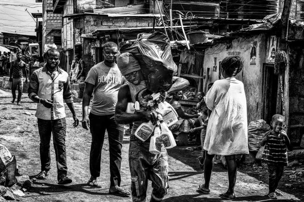 In the streets of Sodom and gomorrah area in Accra by Joxe Inazio Kuesta Garmendia — canvas wall art