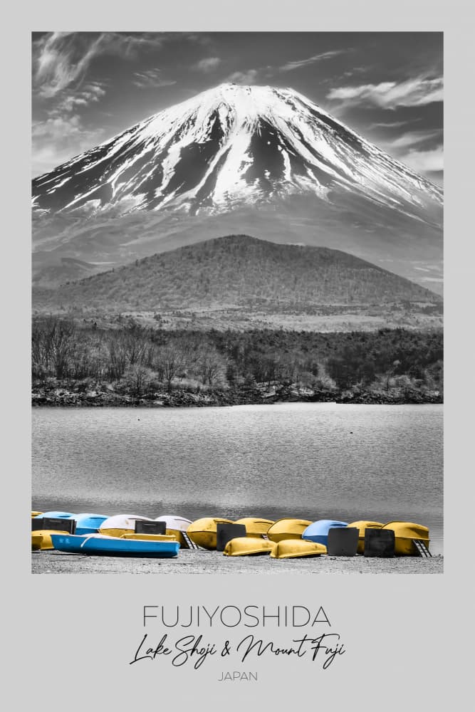 Mount Fuji Colorful Boats by Melanie Viola — canvas wall art