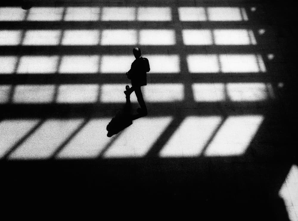 Man in Geometric Light by Paulo Abrantes — canvas wall art
