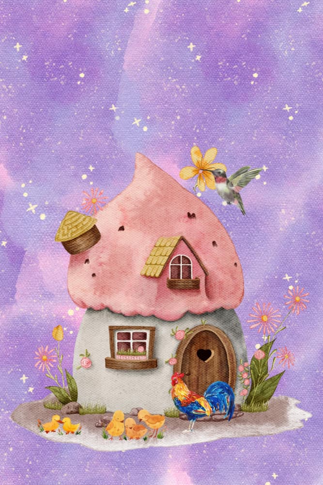 Whimsical Mushroom Home by Hussein Abdel Aal — canvas wall art