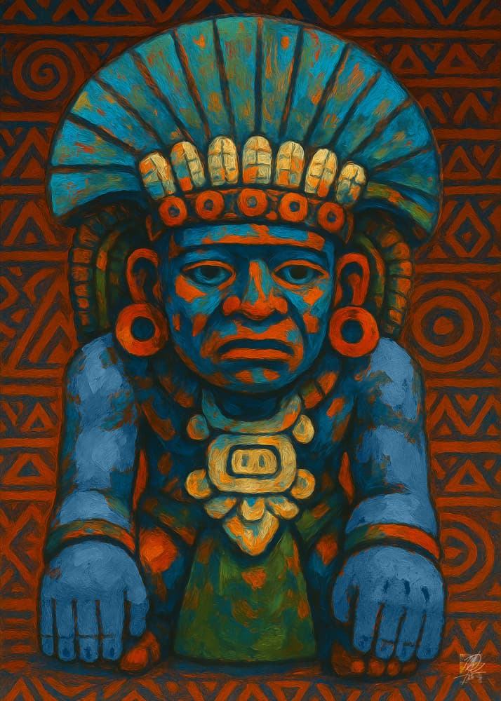 Ancient Mayan Figure by Osvaldo Russo — canvas wall art