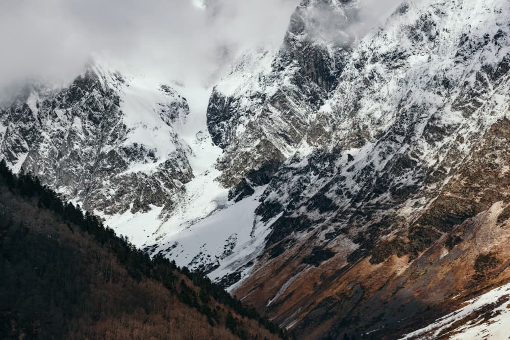 Majestic Snowy Mountains by Javier Pardina — canvas wall art