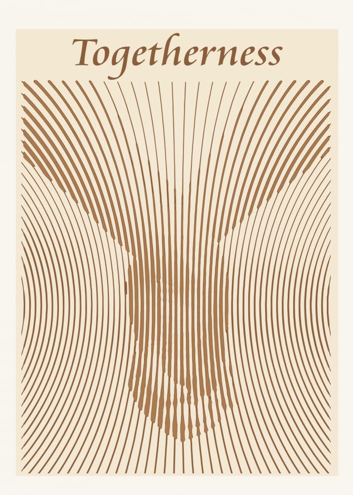 Abstract Togetherness Embrace by Doa Project — canvas wall art