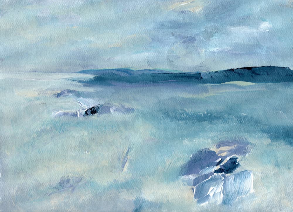 Calm Blue Seascape by Nikita Jariwala — canvas wall art