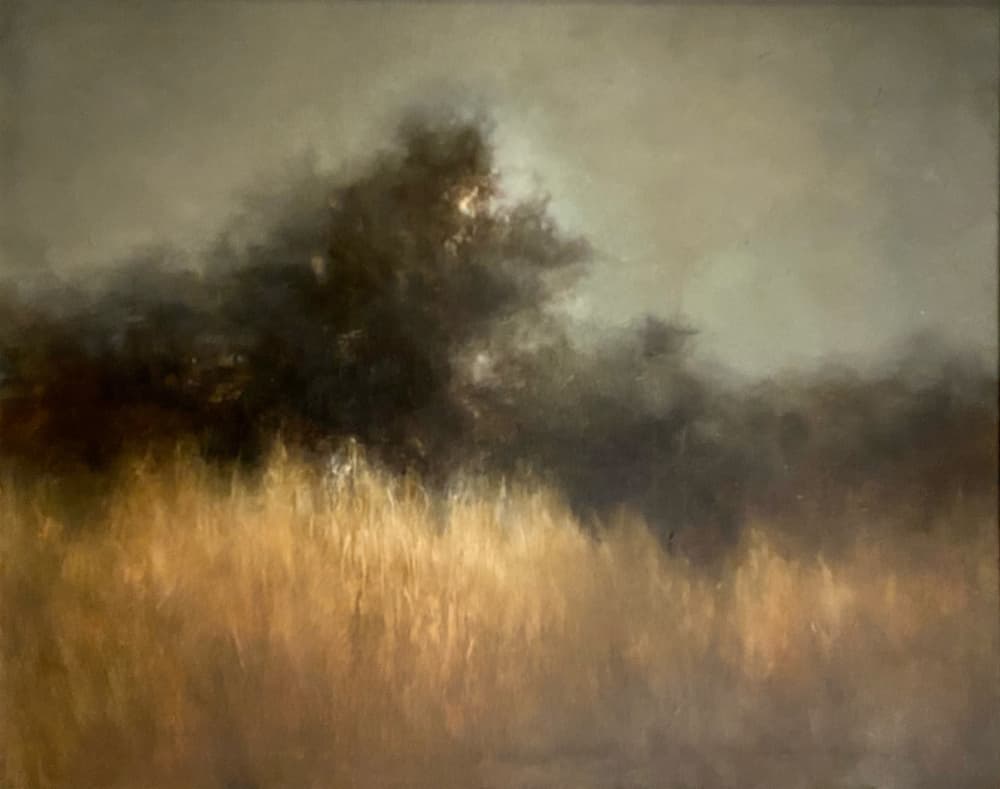 Misty Golden Landscape by Julia Purinton — canvas wall art