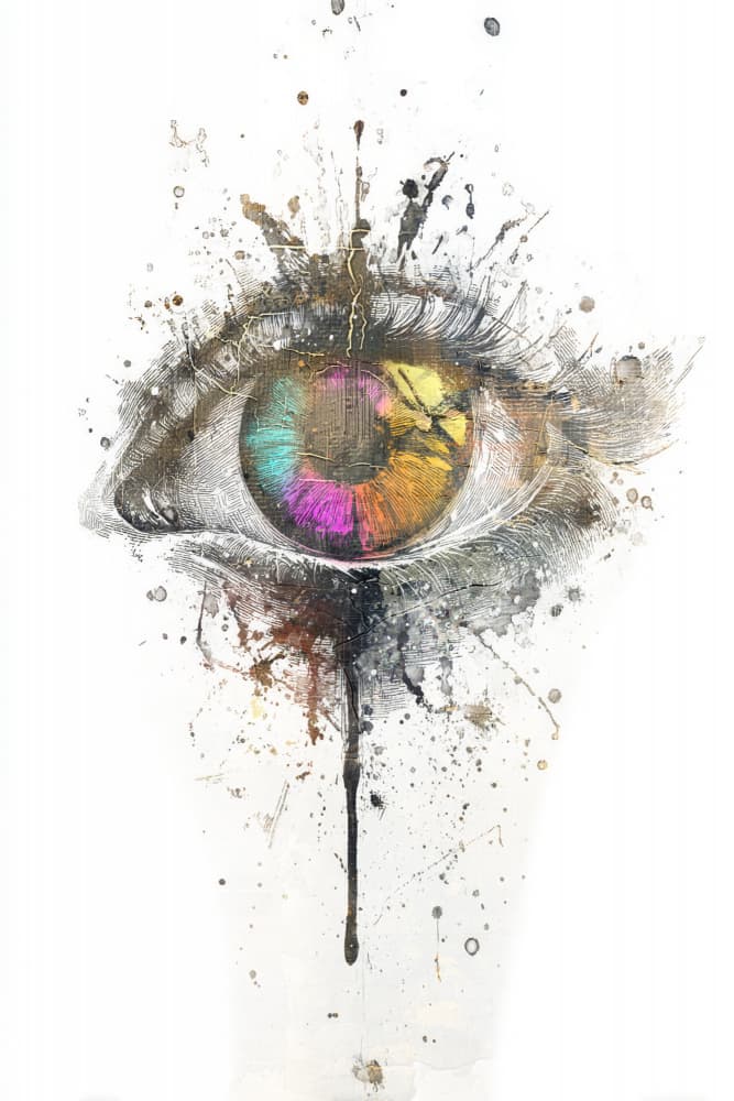 Vibrant Eye Splash by Rafal Kulik — canvas wall art