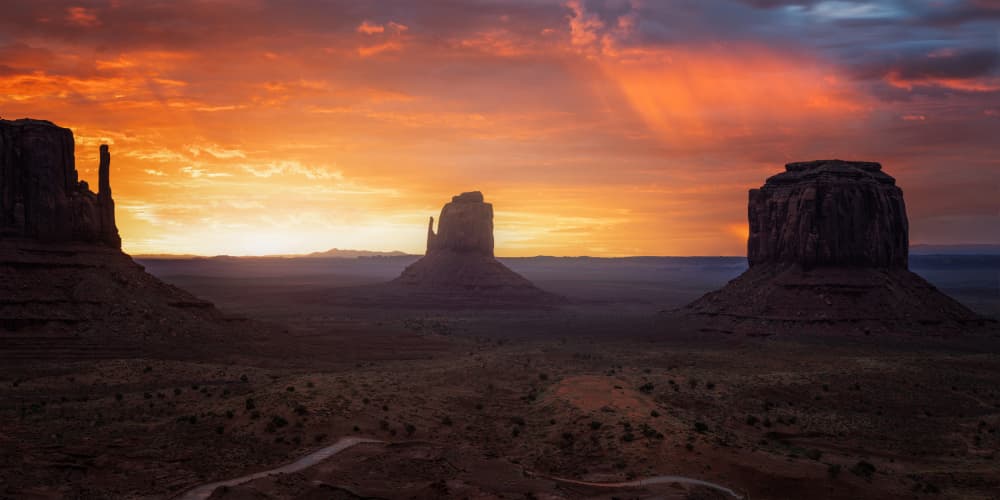 Monument Valley Sunset by Ruiqing P. — canvas wall art