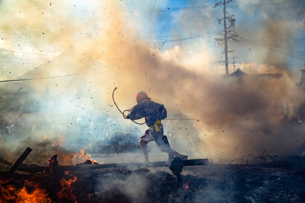 Dynamic Fire Festival by Takeshi Mitamura — canvas wall art
