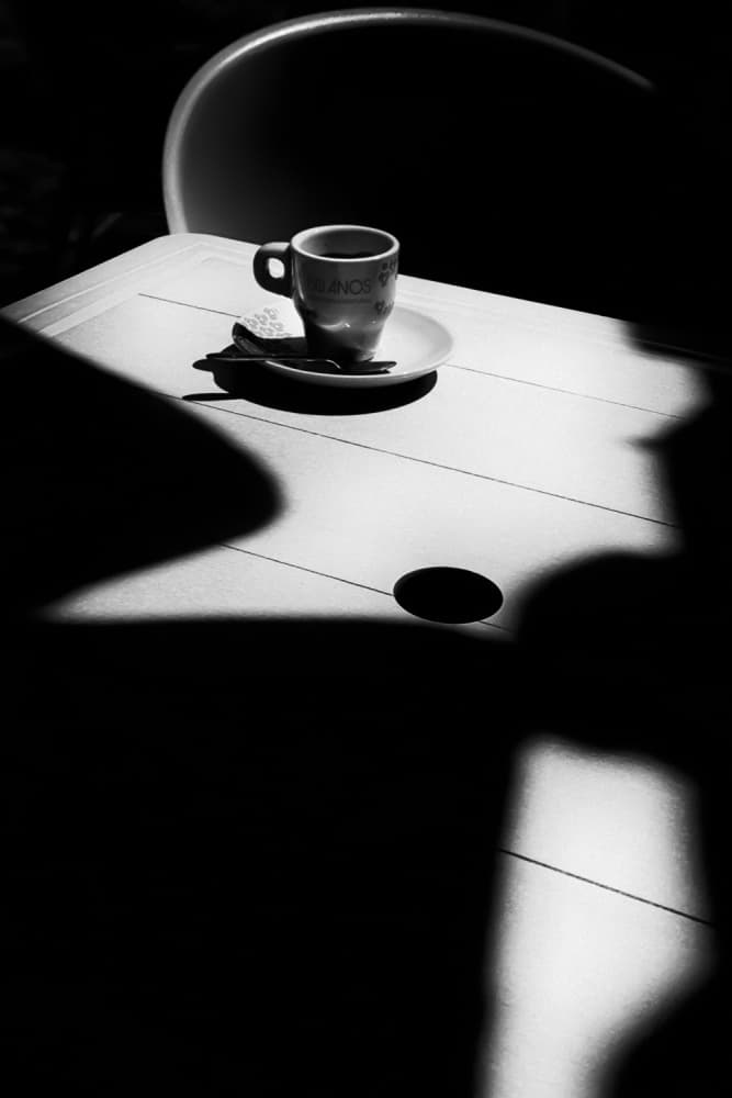 Morning Coffee Shadows by Olavo Azevedo — canvas wall art