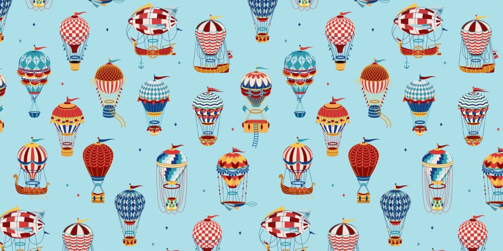 Whimsical Hot Air Balloons by Sue Skellern — canvas wall art