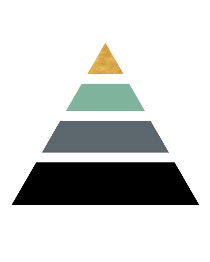 Modern Pyramid Stack by Emiliano Deificus — canvas wall art