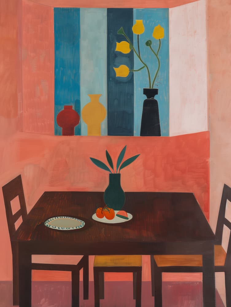 Vibrant Dining Table by SHANDU — canvas wall art