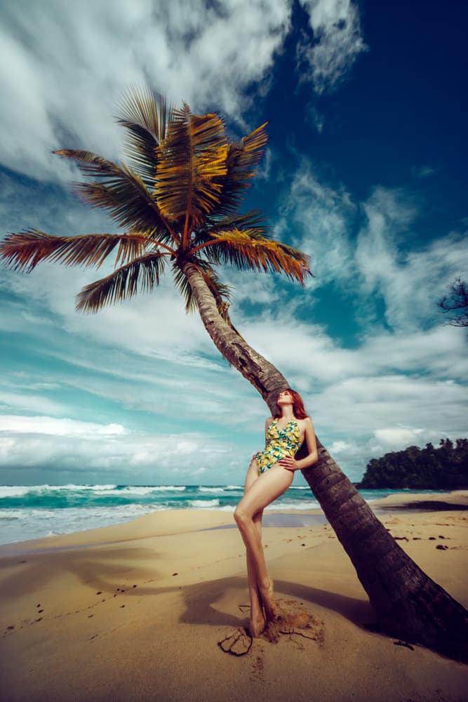 Summer Tropical Beach Woman by Ruslan Bolgov — canvas wall art