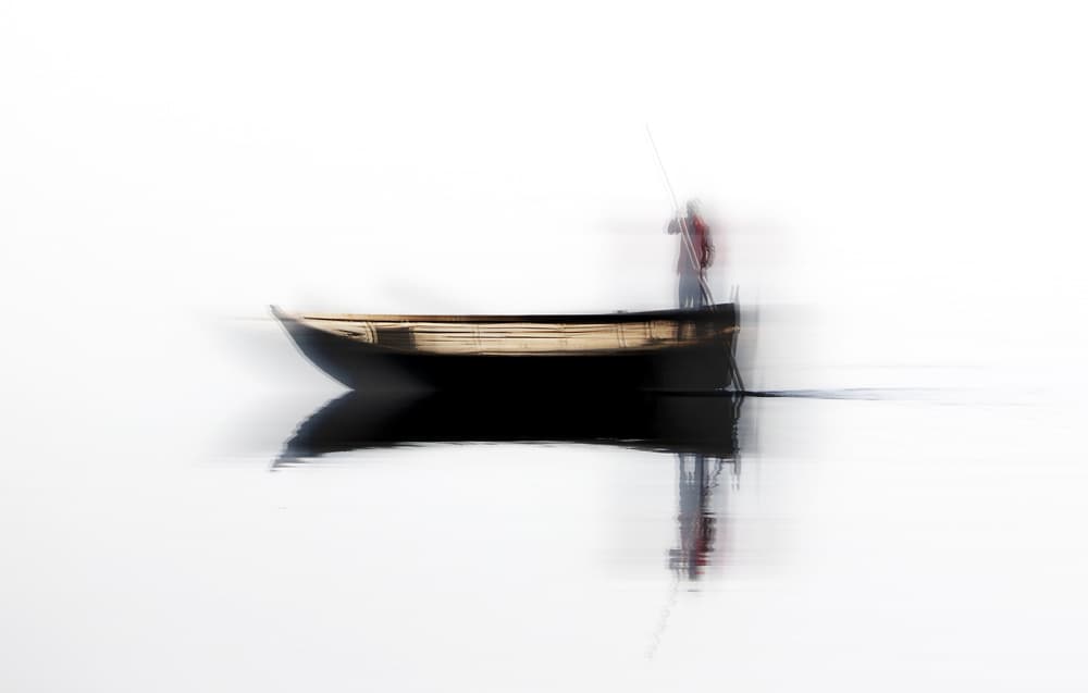 Serene Fishing Moment by Hans-Wolfgang Hawerkamp — canvas wall art