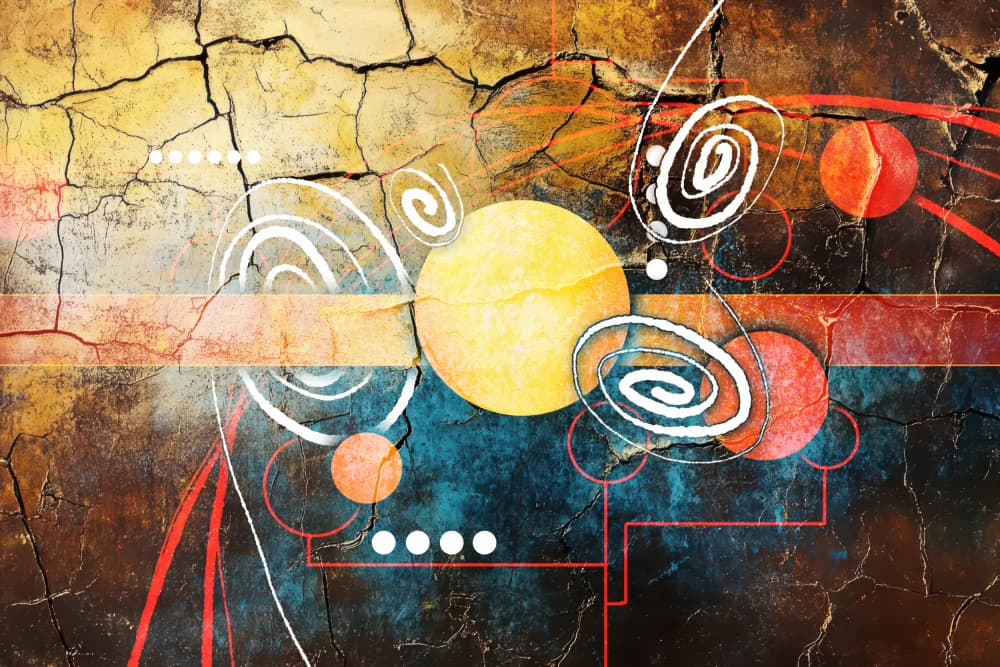 Vibrant Cracked Geometry by Rafal Kulik — canvas wall art