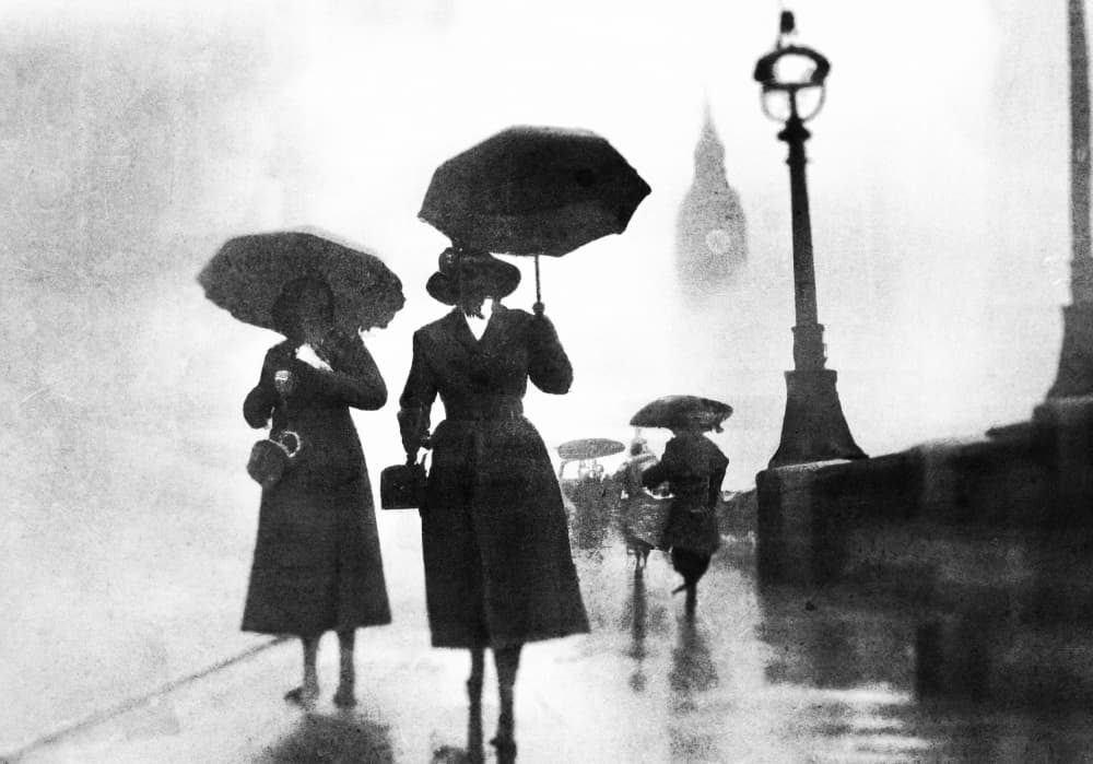 Rainy London Stroll by Adam Dauria ☂ — canvas wall art