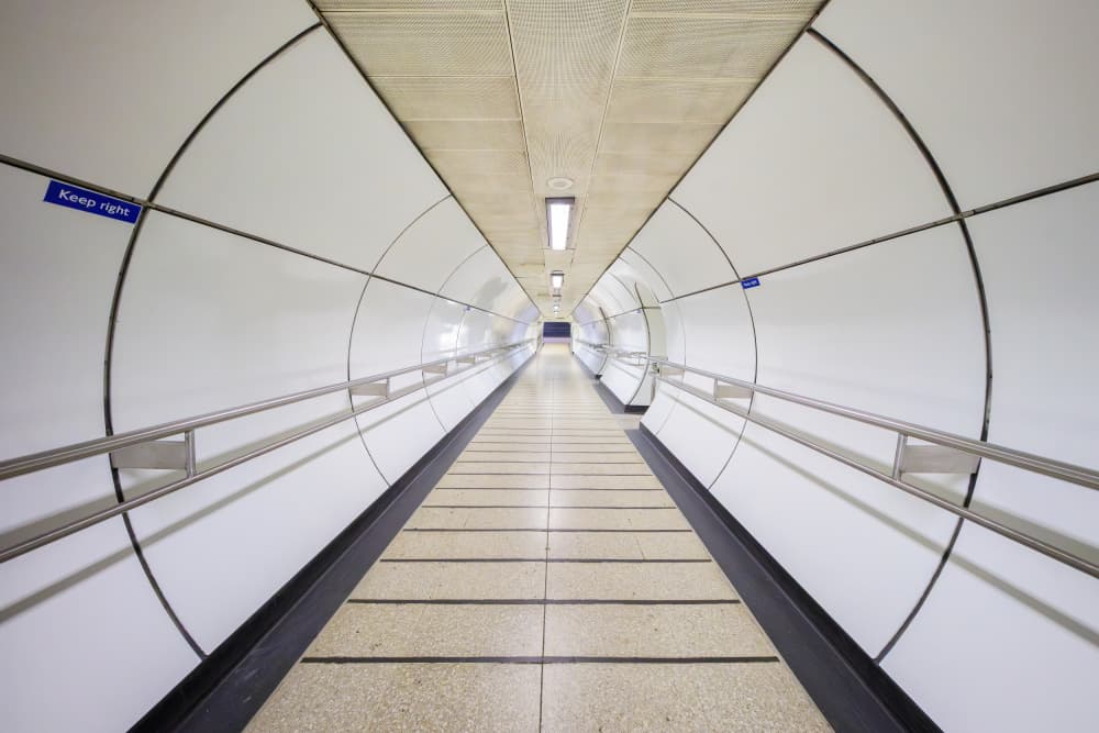 Bright Underground Passage by Rafael L. Bardají — canvas wall art